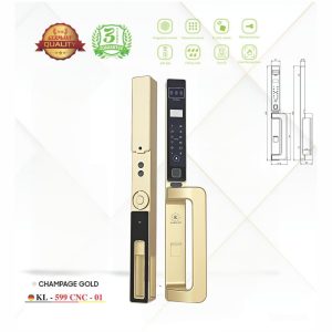 Khóa Điện Tử KASSLER – Mã SP: 599 CNC 01 (APP TUYA) CHAMPAGE GOLD