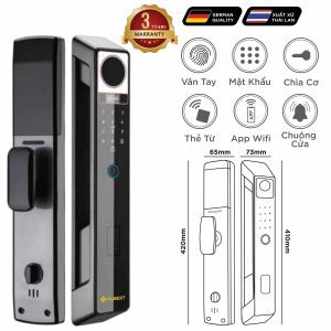 Khoá điện tử Luxury – Mã SP: HB CG69 BLACK – BH 3 năm