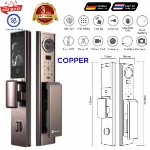 Khoá điện tử Luxury – Mã SP: HB CG89VF – BH 3 năm