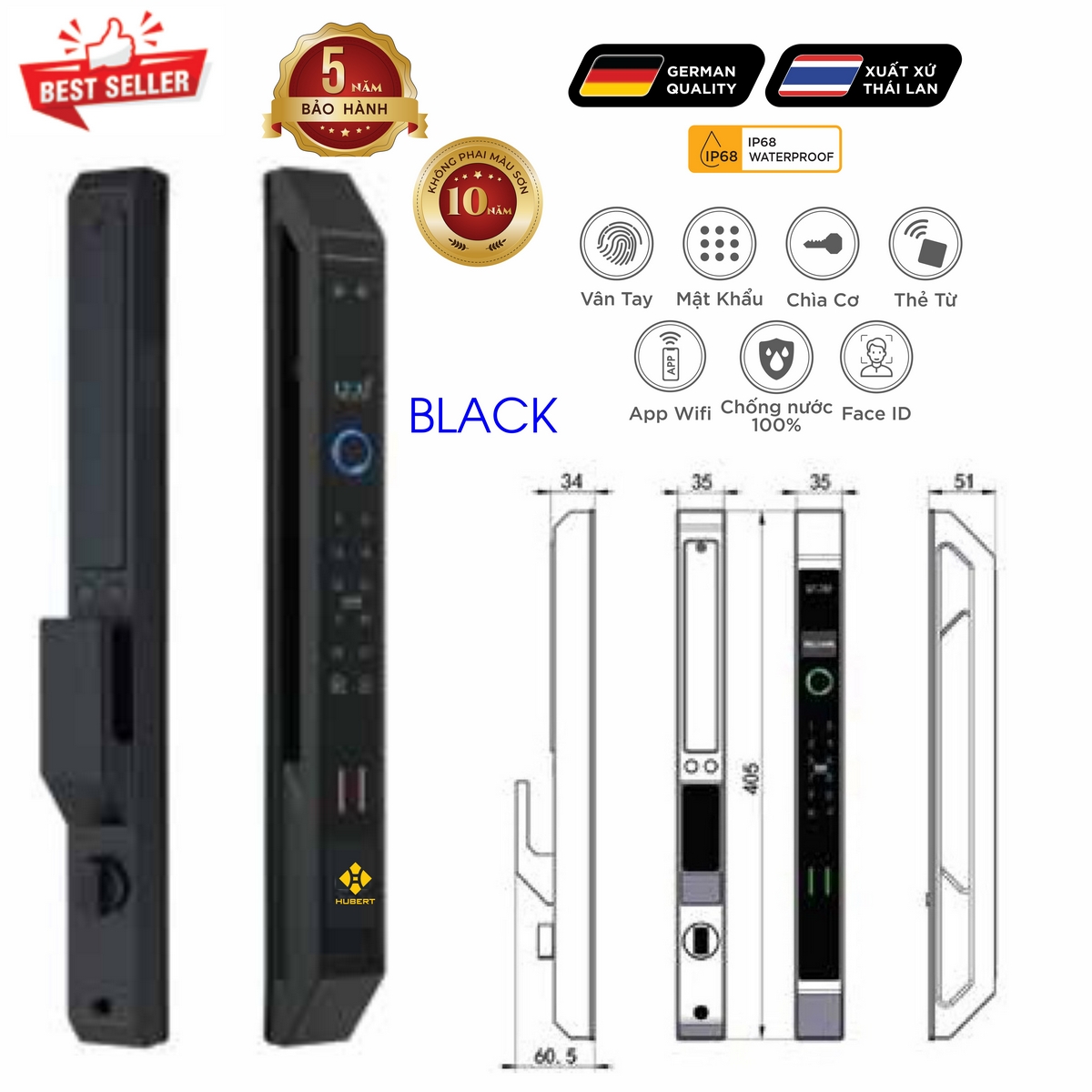 Khoá điện tử EU – Mã SP: HB CNI7 TITAN EU – BH 5 năm - Ảnh 2