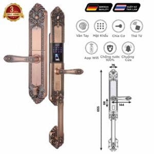 Khoá điện tử Luxury – Mã SP: HB DS77 COPPER – BH 3 năm