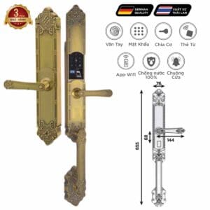 Khoá điện tử Luxury – Mã SP: HB DS77 GREEN – BH 3 năm