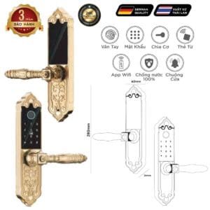 Khoá điện tử Luxury – Mã SP: HB DS79 GOLD MINI – BH 3 năm