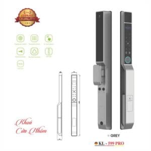 Khóa Điện Tử KASSLER – Mã SP: 599 GREY PRO (APP TUYA)