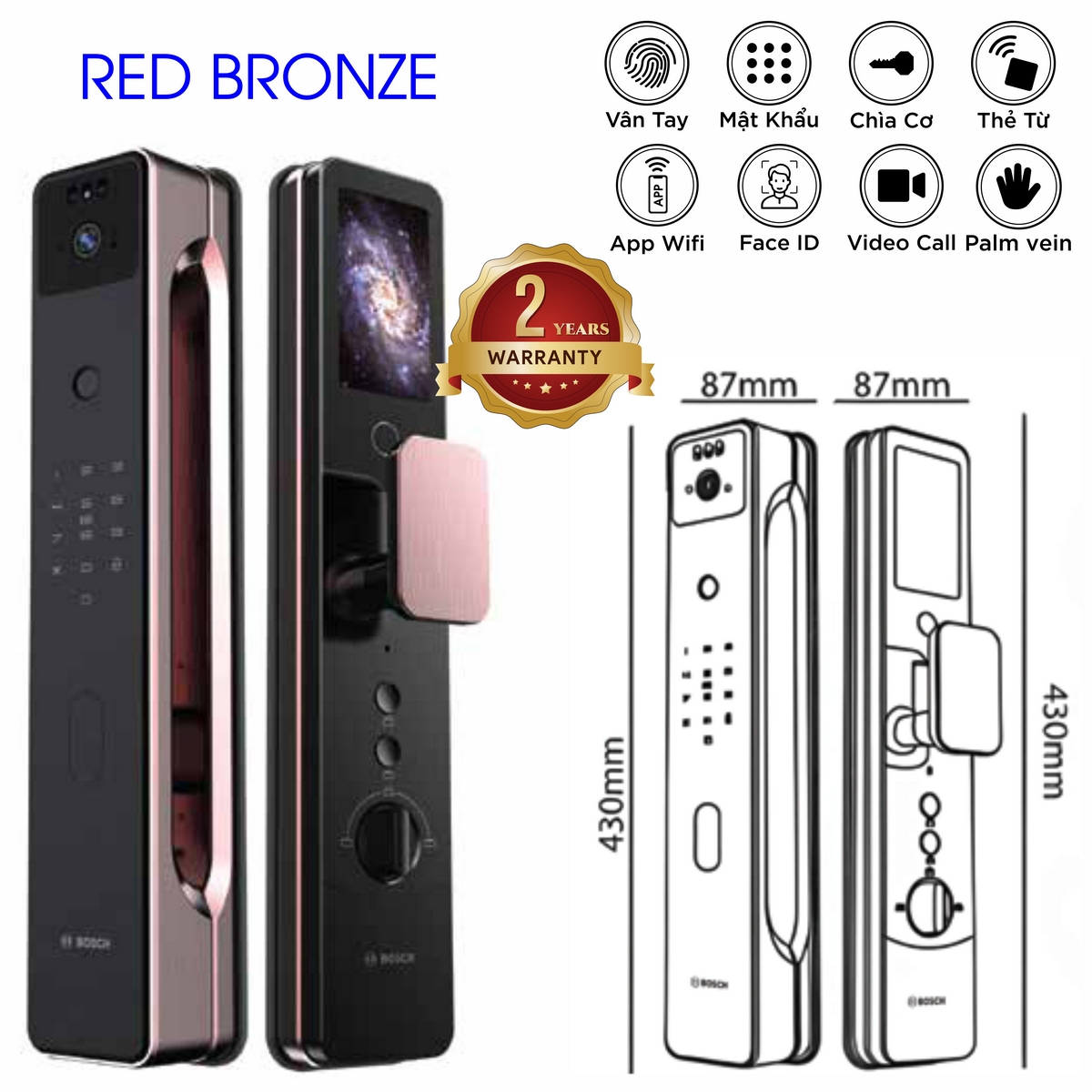 Khóa Điện Tử BOSCH (Đức) – Mã SP: FU8 PLUS (APP)