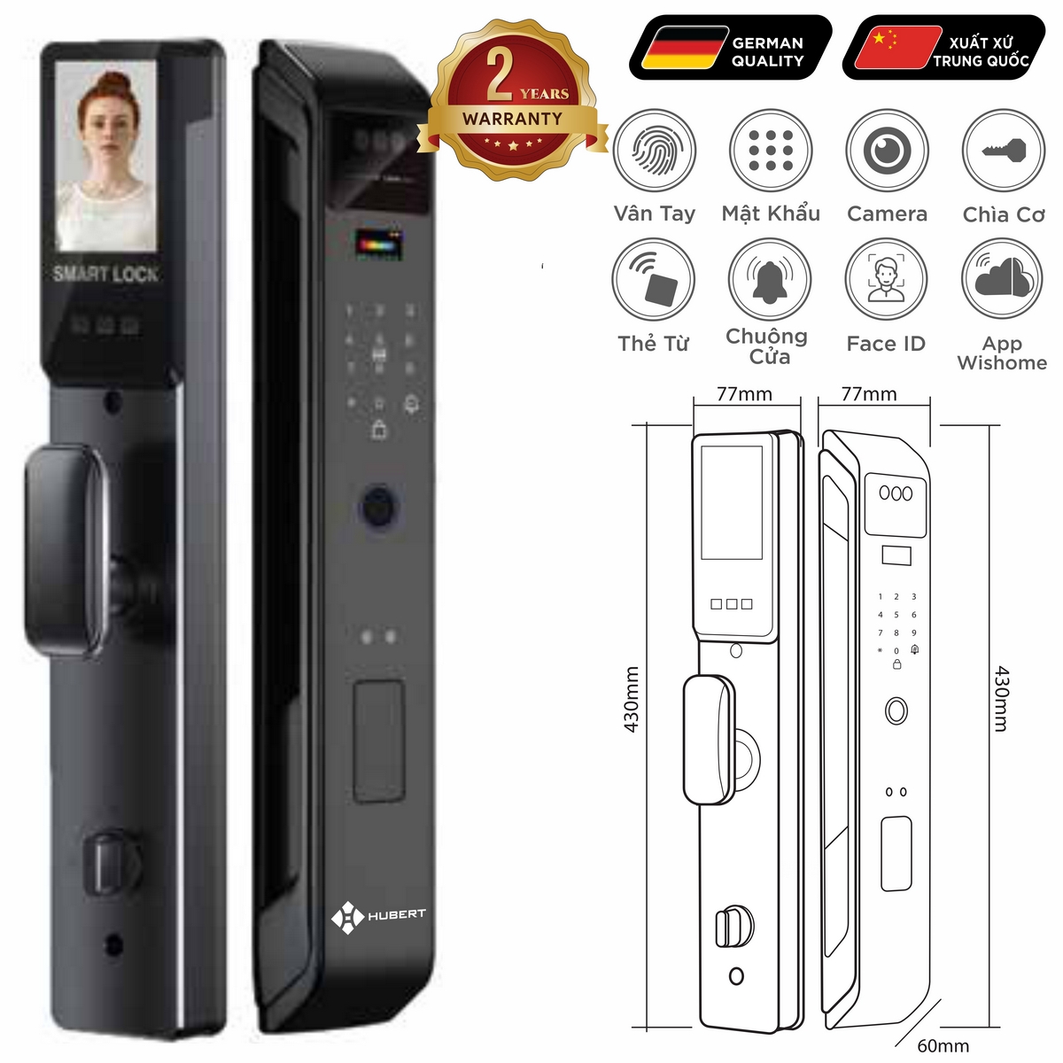 Khoá điện tử Classic – Mã SP: HB CG26F – BH 2 năm