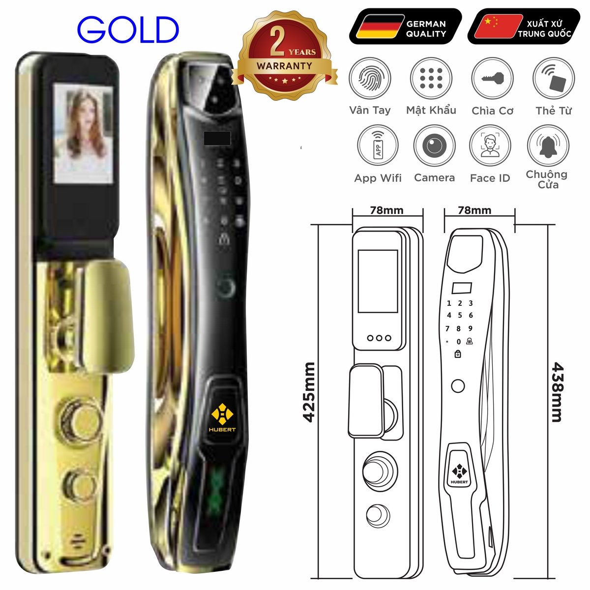 Khoá điện tử Classic – Mã SP: HB CG27 – BH 2 năm