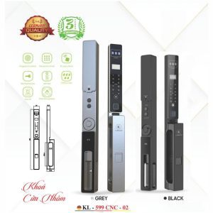 Khóa Điện Tử KASSLER – Mã SP: 599 CNC 02 (APP TUYA) GREY / BLACK